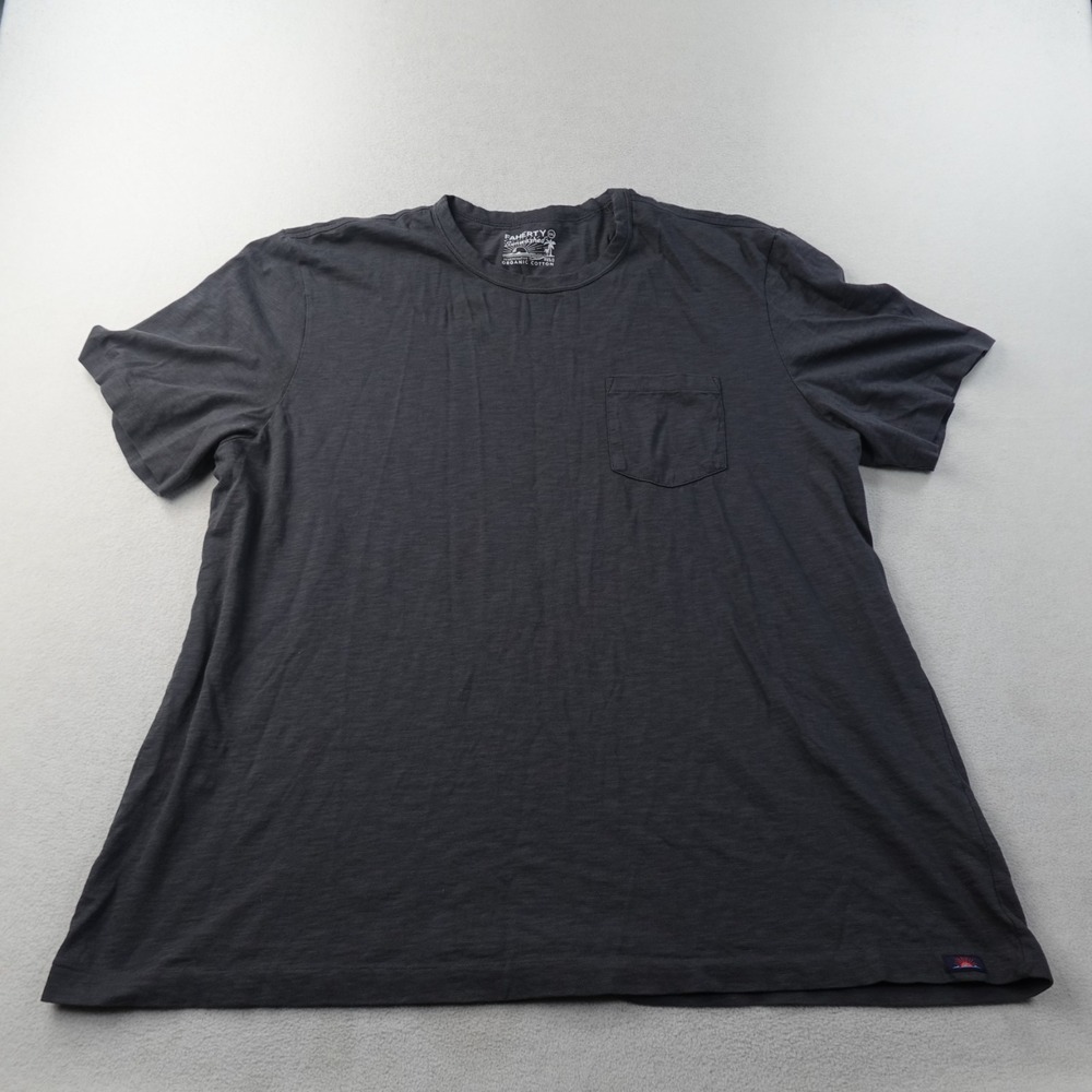 Faherty Sunwashed Regenerative Pocket T Shirt Mens XXL Graphite Organic Cotton